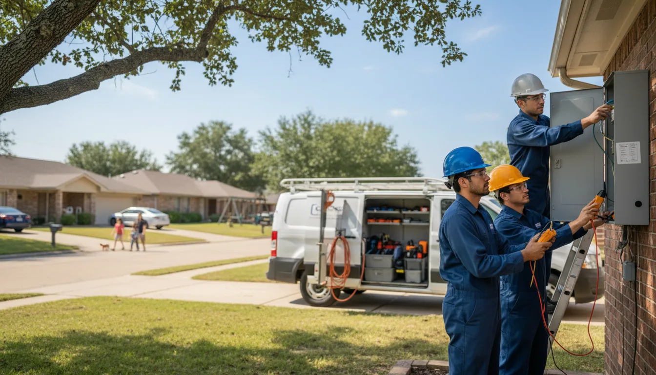 Certified electrician providing emergency electrical services in North English, IA